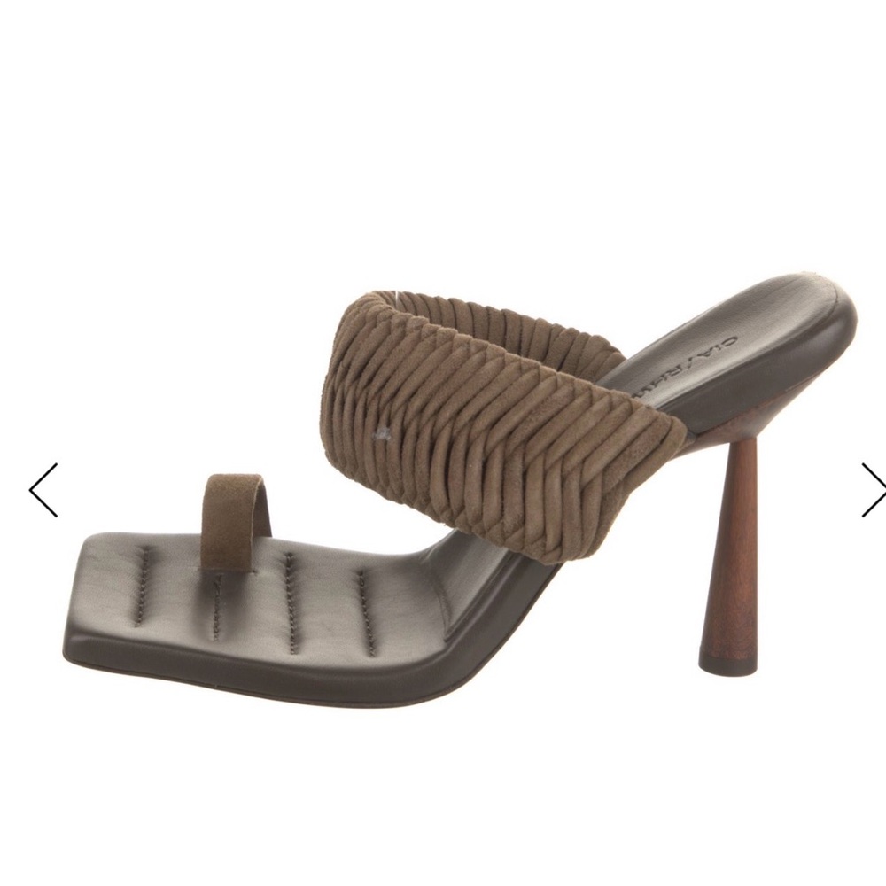 Gia Borghini Brown Braided Strap High Heel Mule